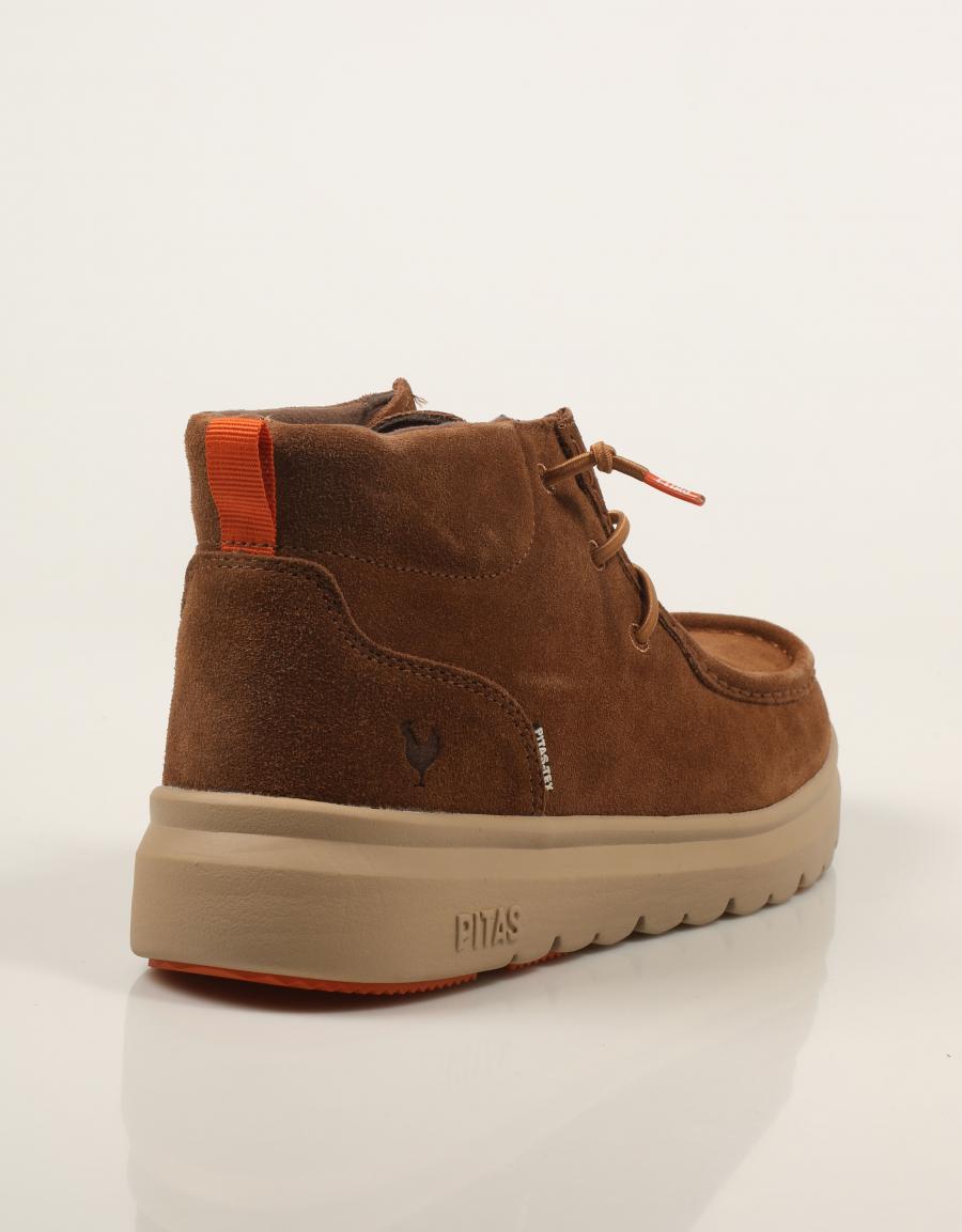 BOTINES WALKIN PITAS OLVERA CAMEL en color Cuero