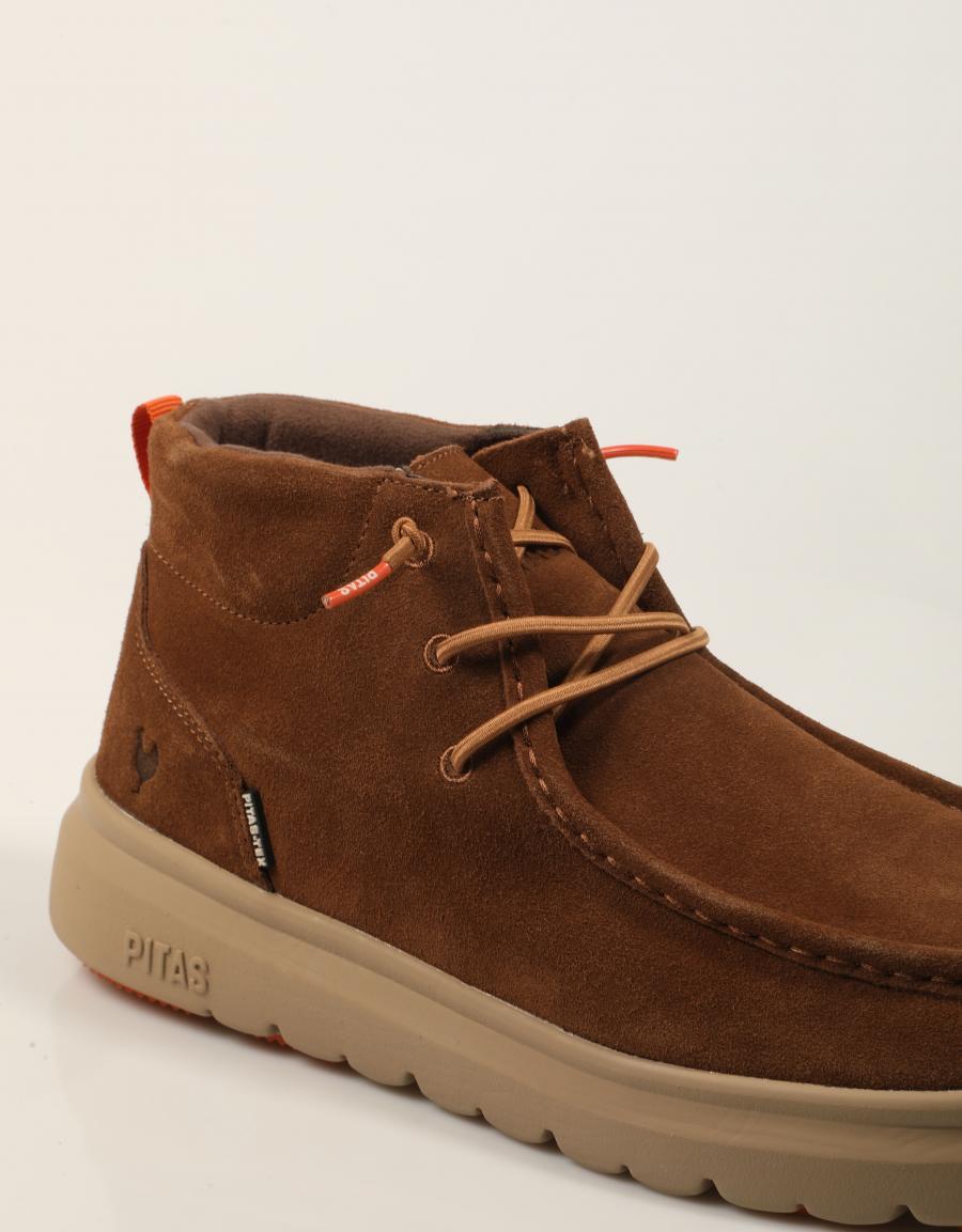 BOTINES WALKIN PITAS OLVERA CAMEL en color Cuero