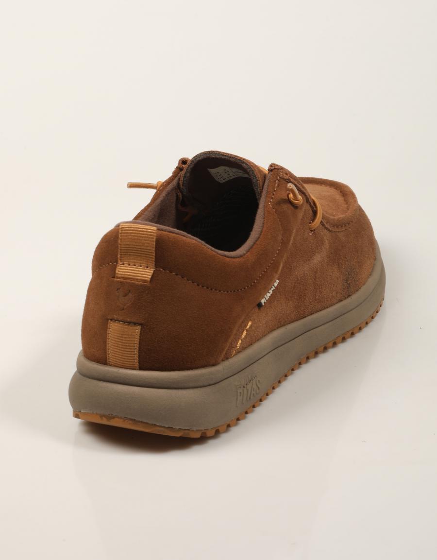 ZAPATOS SPORT WALKIN PITAS OSAKA CAMEL en color Cuero