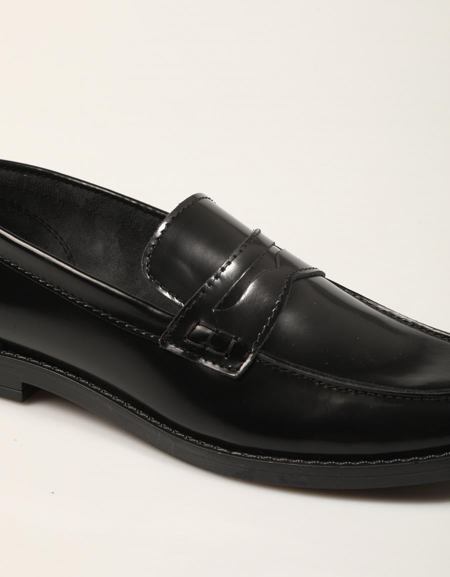 ZAPATOS REBECCA HOPE MOCASIN ABRASIVATO NEGRO en color Negro