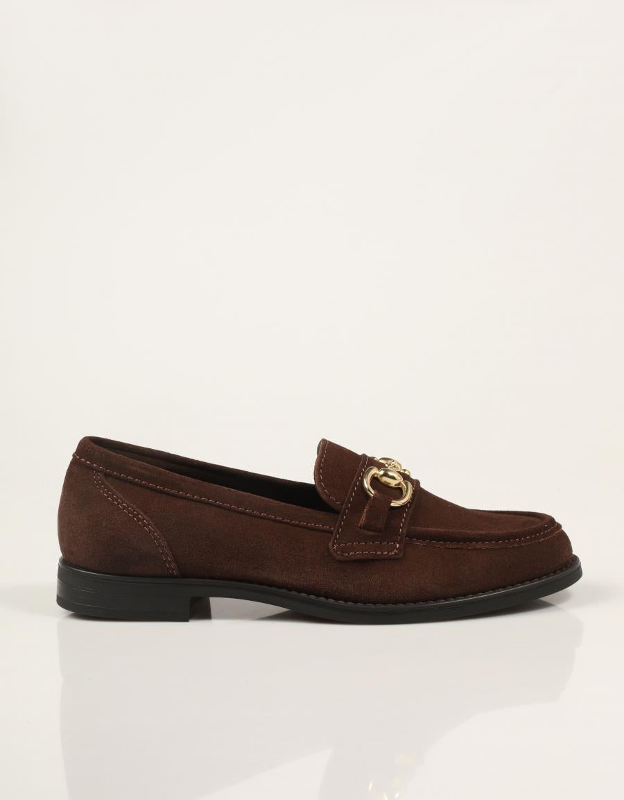 ZAPATOS REBECCA HOPE MOCASIN TESTA MORO en color Marron