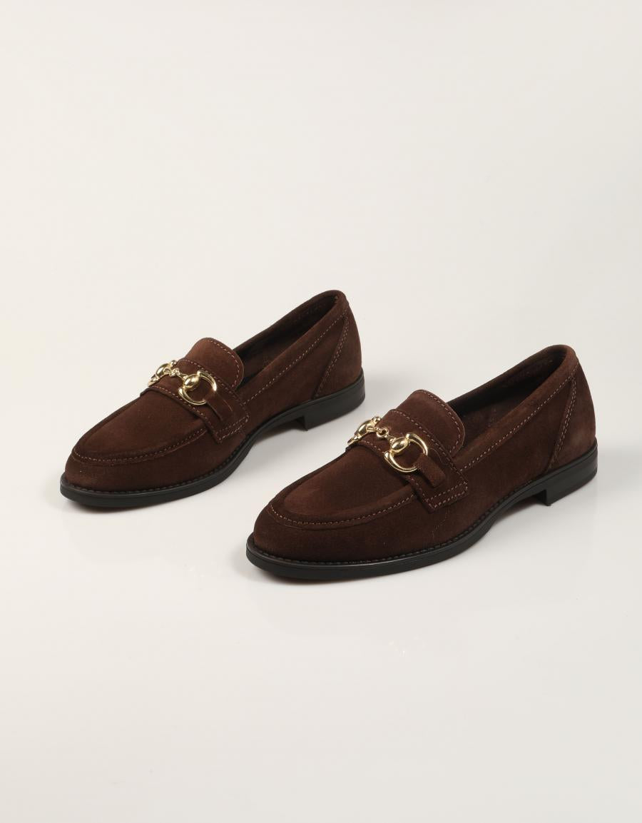 ZAPATOS REBECCA HOPE MOCASIN TESTA MORO en color Marron