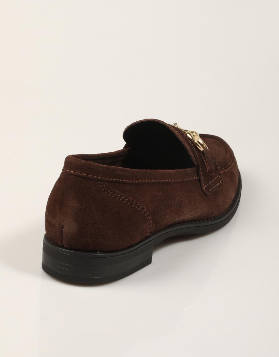 ZAPATOS REBECCA HOPE MOCASIN TESTA MORO en color Marron