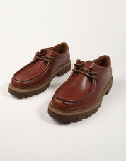 ZAPATOS SPORT CLARKS CLEYHILL SEAM BROWN LEATHER 26186417 en color Marron