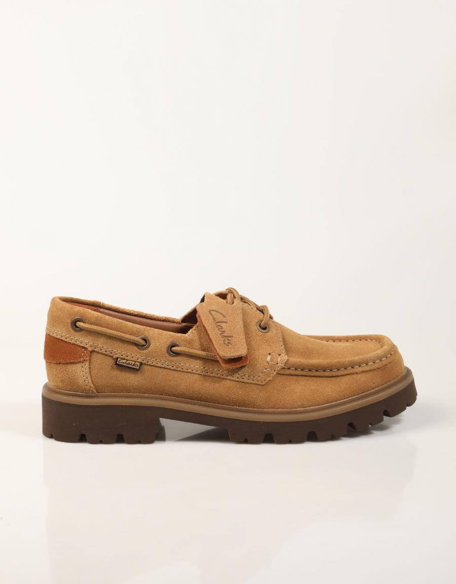 ZAPATOS SPORT CLARKS CLEYHILL BOAT WHEAT 26327954 en color Beige