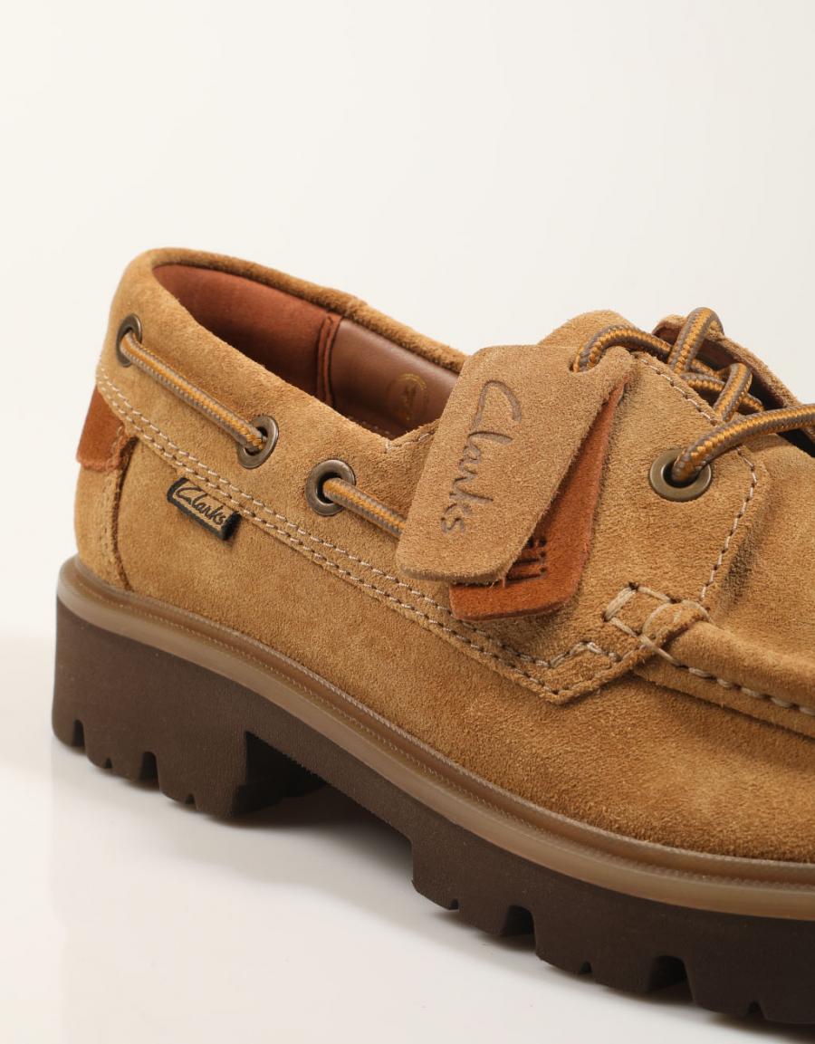 ZAPATOS SPORT CLARKS CLEYHILL BOAT WHEAT 26327954 en color Beige