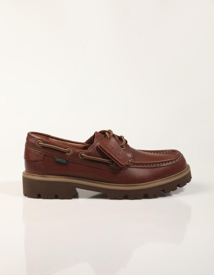ZAPATOS SPORT CLARKS CLEYHILL BOAT BROWN 26186176 en color Marron