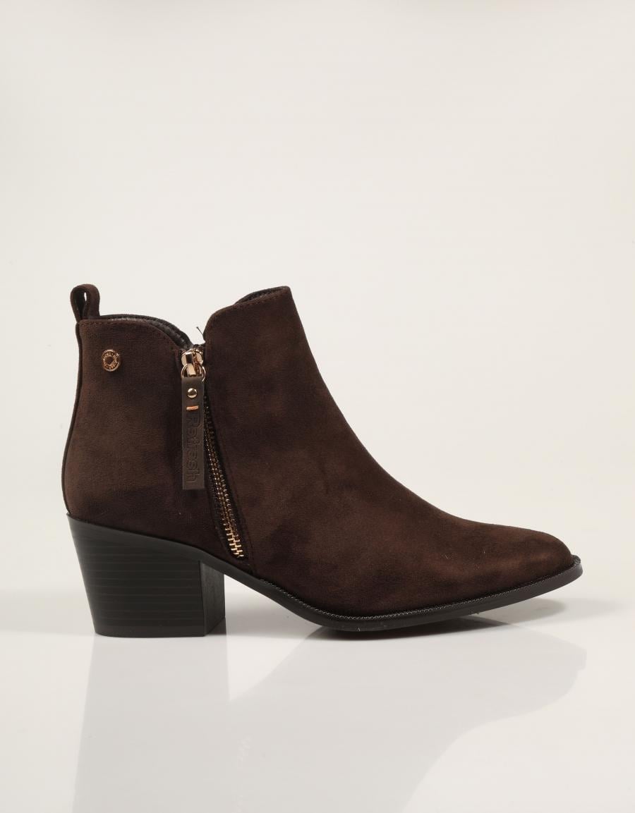 BOTINES REFRESH BOTIN MARRON en color Marron