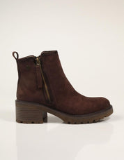 BOTINES REFRESH BOTIN CREMALLERA MARRON en color Marron