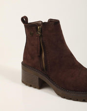BOTINES REFRESH BOTIN CREMALLERA MARRON en color Marron