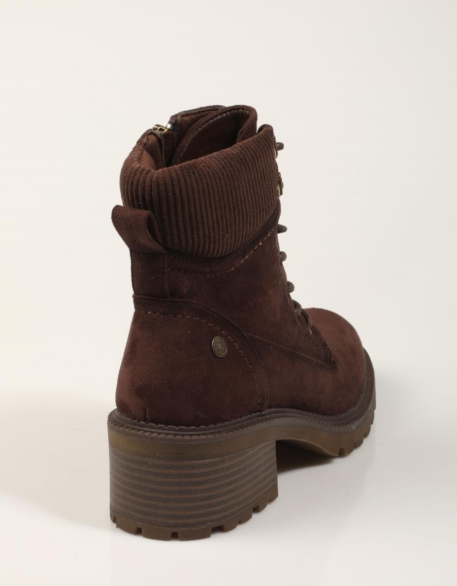 BOTINES REFRESH BOTIN CORDONES MARRON en color Marron