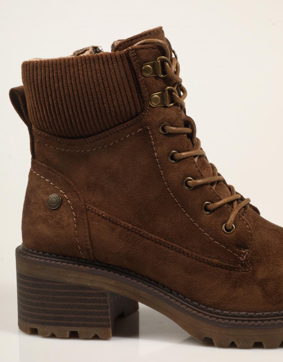 BOTINES REFRESH BOTIN CORDONES TAUPE en color Taupe