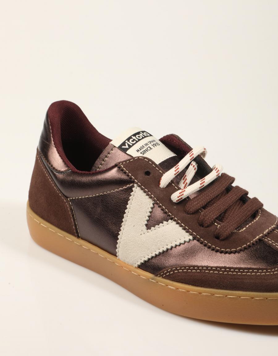 ZAPATILLAS VICTORIA 1126234 BERLÍN METAL MOCA en color Marron