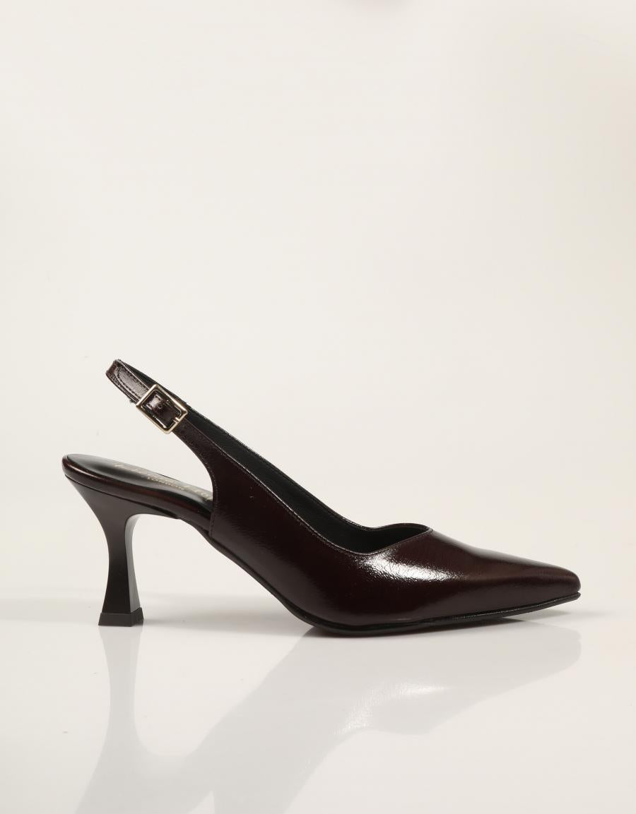 ZAPATOS VESTIR REBECCA HOPE SLIM BACK KROKANTE MORO en color Marron