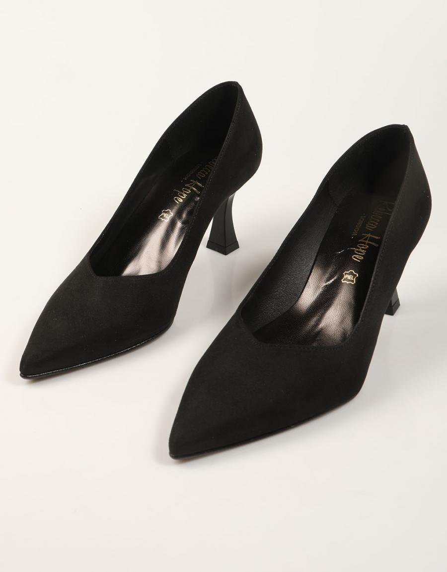 ZAPATOS VESTIR REBECCA HOPE SALON ANTE NEGRO en color Negro
