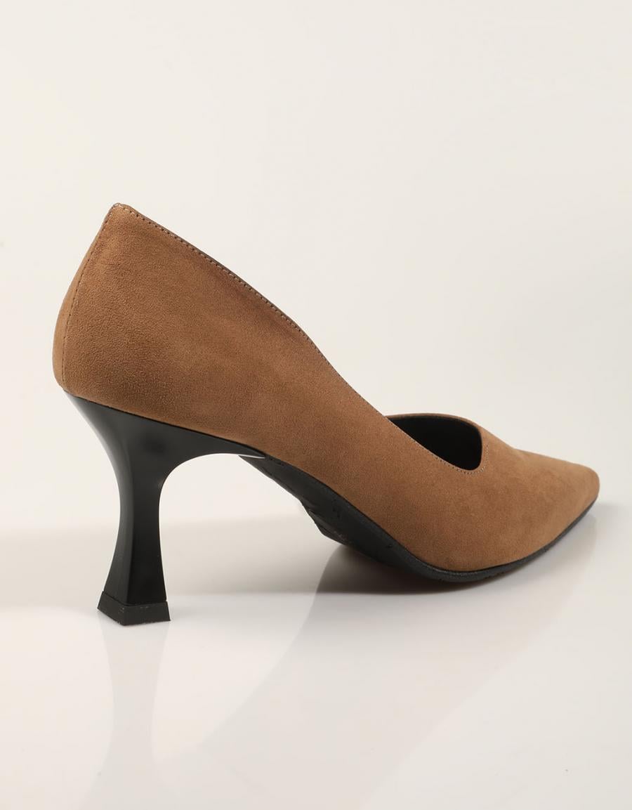 ZAPATOS VESTIR REBECCA HOPE SALON ANTE TAUPE en color Taupe