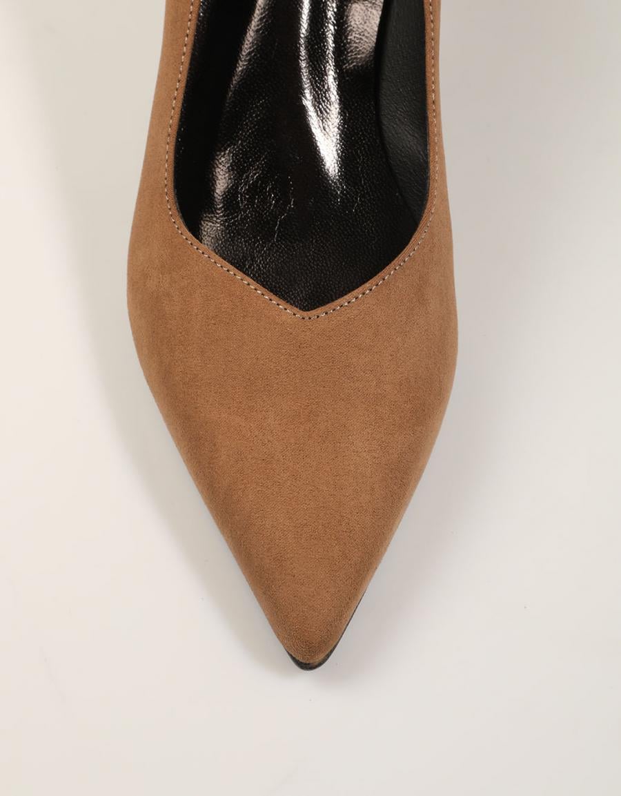 ZAPATOS VESTIR REBECCA HOPE SALON ANTE TAUPE en color Taupe