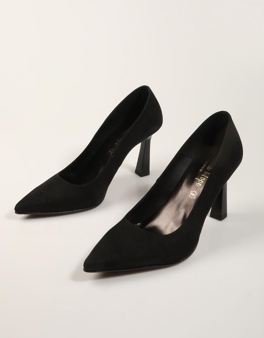 ZAPATOS VESTIR REBECCA HOPE SALON ANTE NEGRO en color Negro