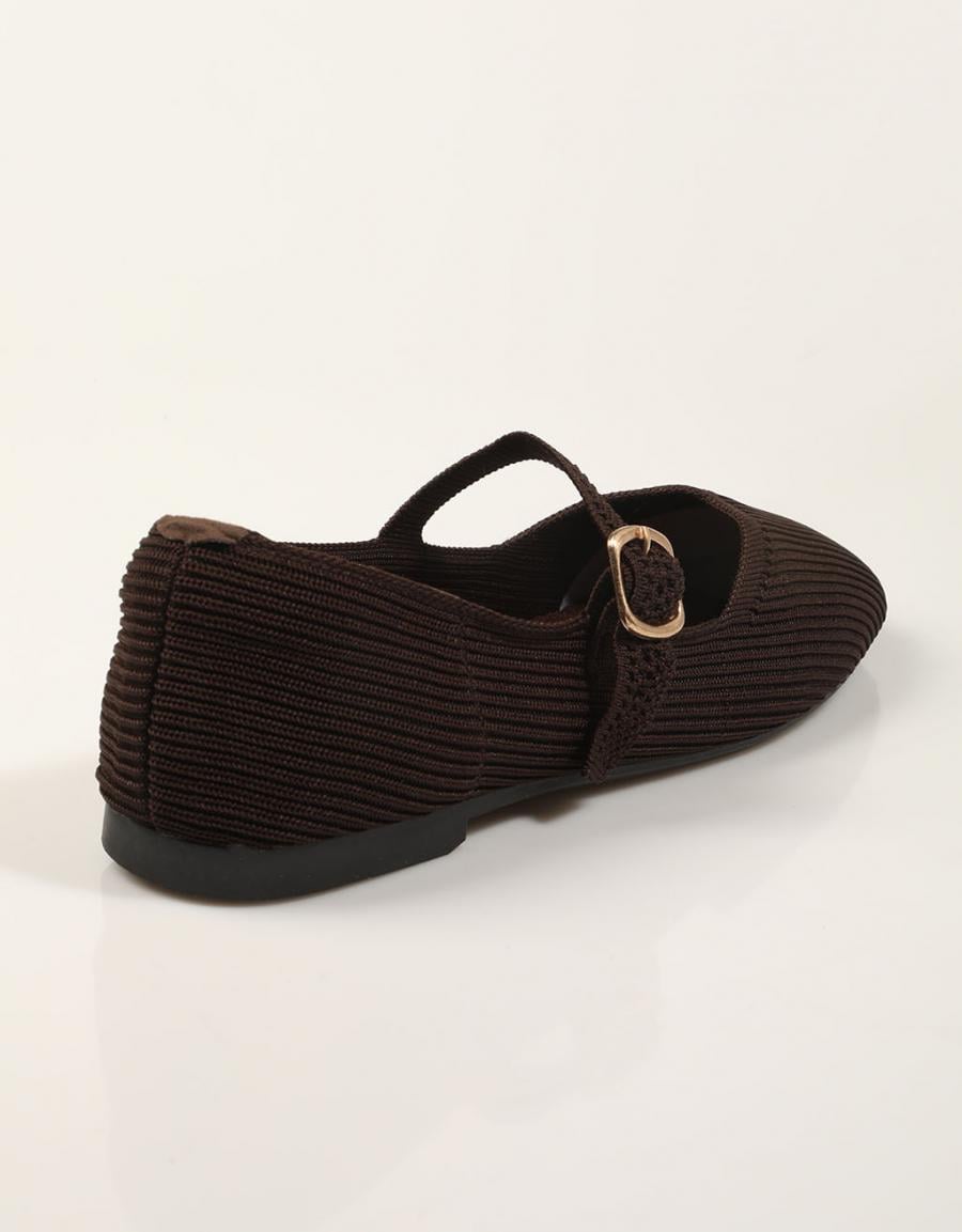 BAILARINAS CARMINA HILTON MARY JANE BROWN en color Marron