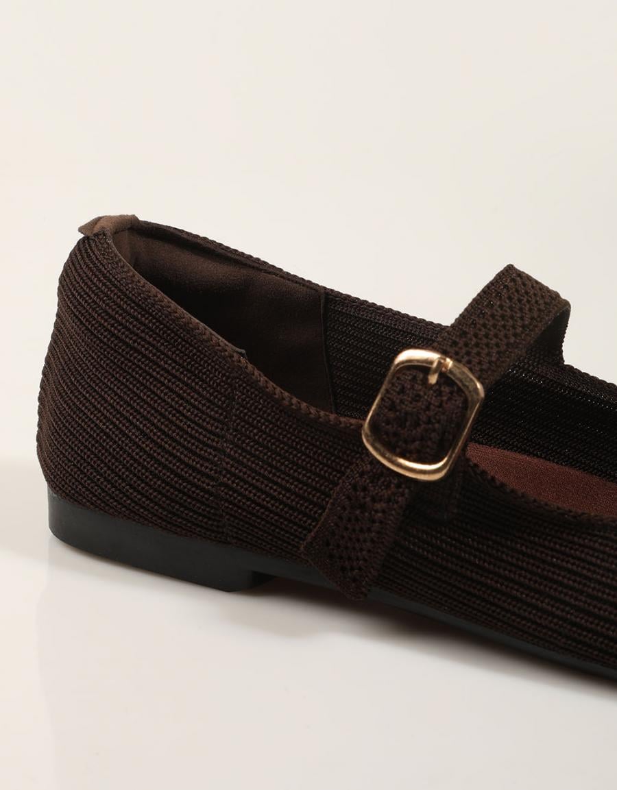 BAILARINAS CARMINA HILTON MARY JANE BROWN en color Marron