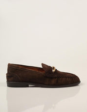 MOCASINES REBECCA HOPE MOCASIN CHAPA BITTER-BROWN en color Marron