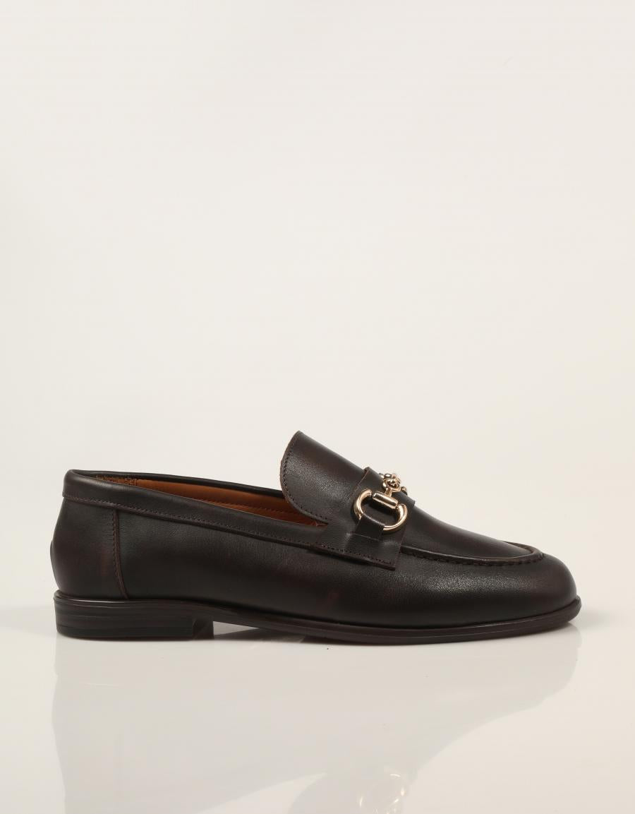 MOCASINES REBECCA HOPE MOCASIN ESTRIBO BROWN en color Marron