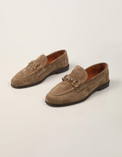 MOCASINES REBECCA HOPE MOCASIN ESTRIBO SUGUERO-TAUPE en color Taupe