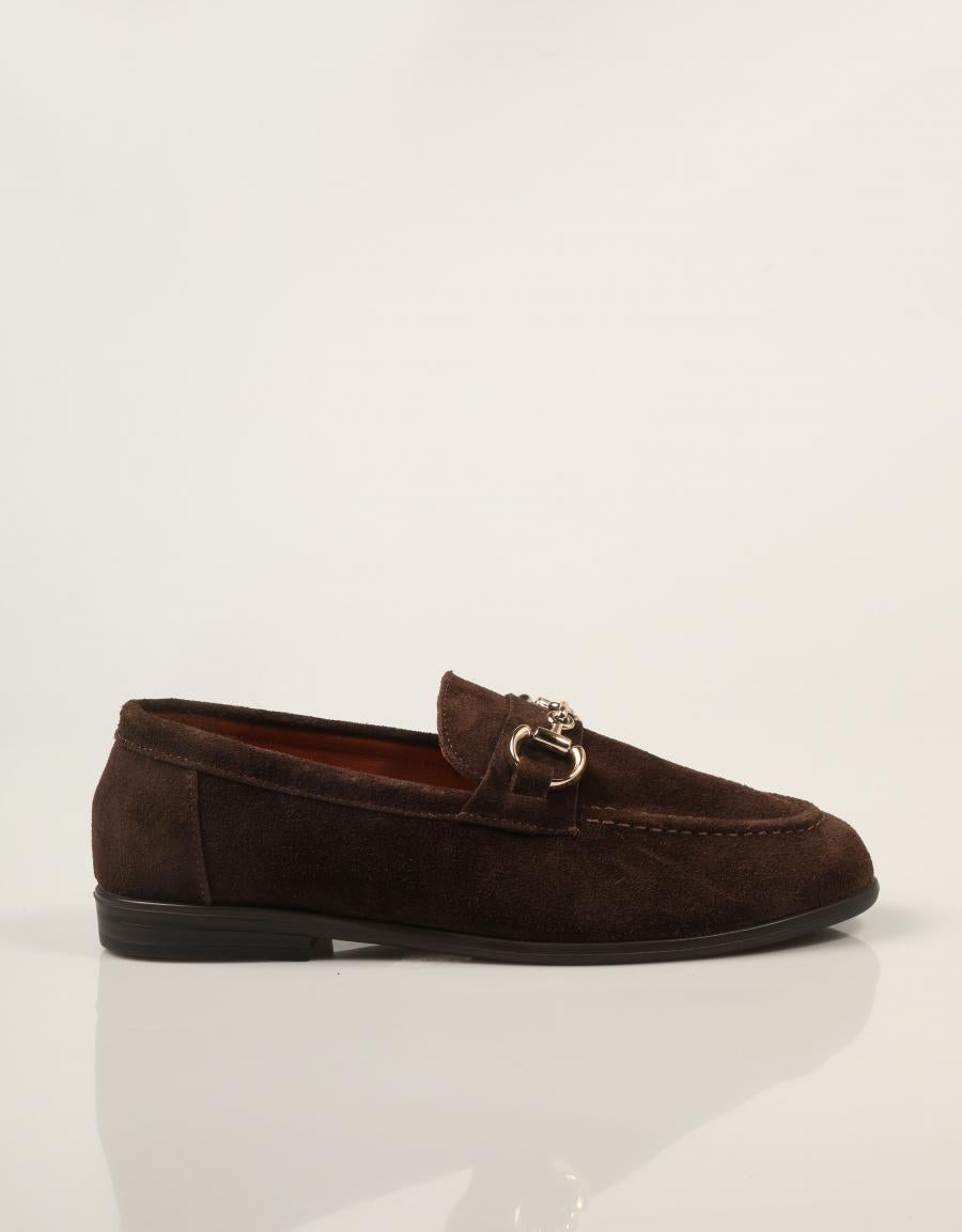 MOCASINES REBECCA HOPE MOCASIN ESTRIBO BITTER-BROWN en color Marron