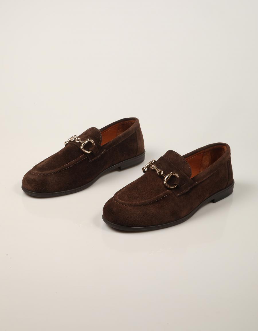 MOCASINES REBECCA HOPE MOCASIN ESTRIBO BITTER-BROWN en color Marron