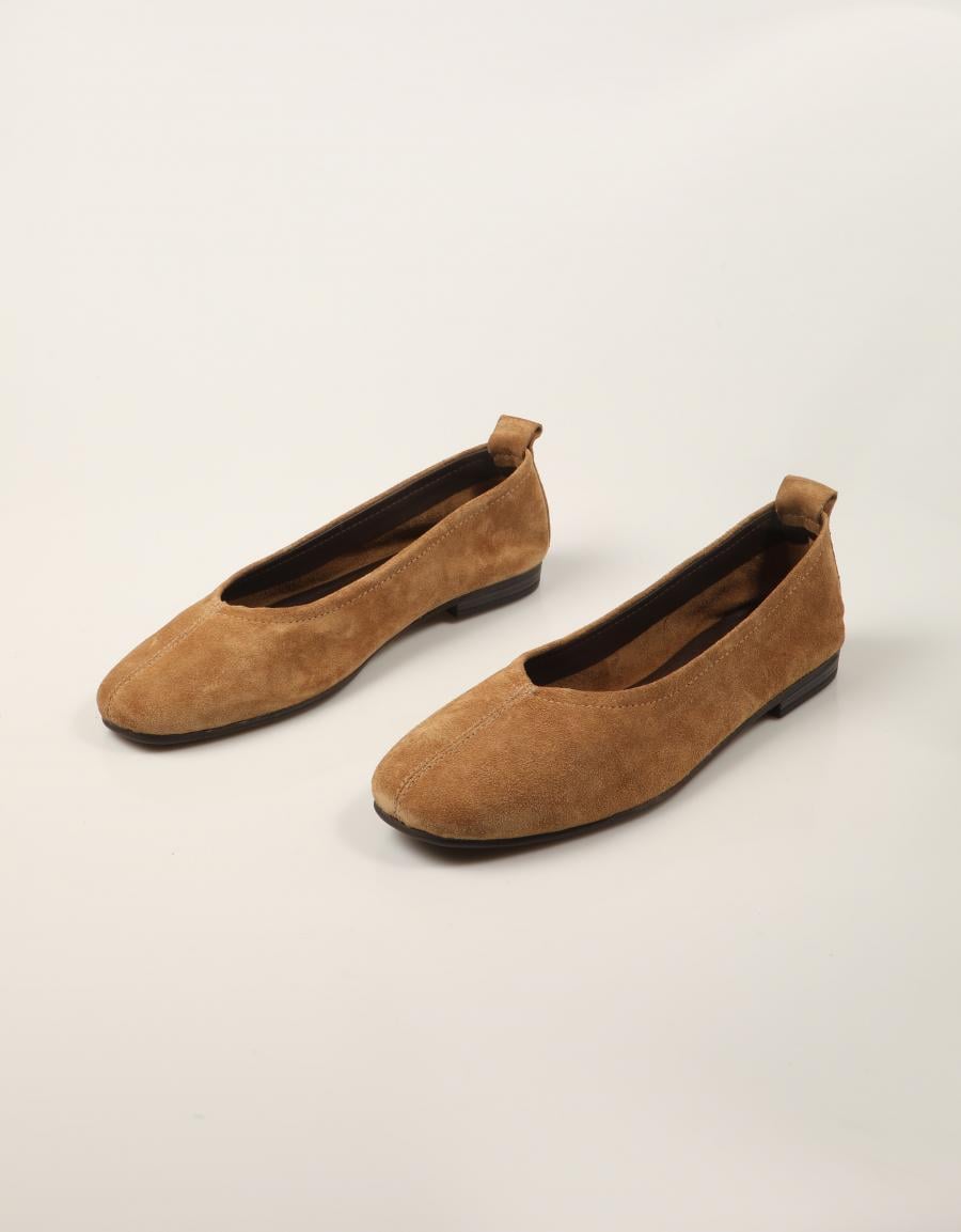 BAILARINAS REBECCA HOPE BAILARINA SIGARO SUEDE en color Taupe