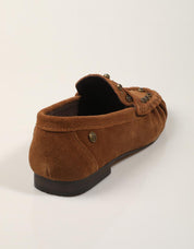 MOCASINES TOP 3 MOCASIN CAMEL en color Cuero