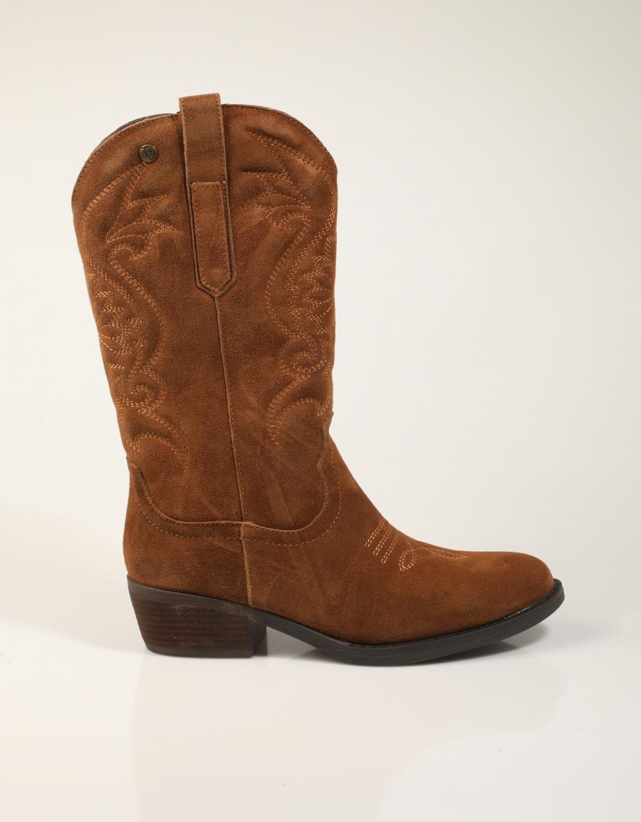 BOTINES TOP 3 CAMEL en color Cuero