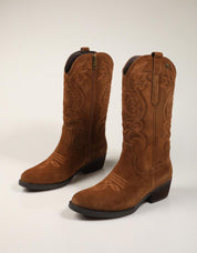 BOTINES TOP 3 CAMEL en color Cuero