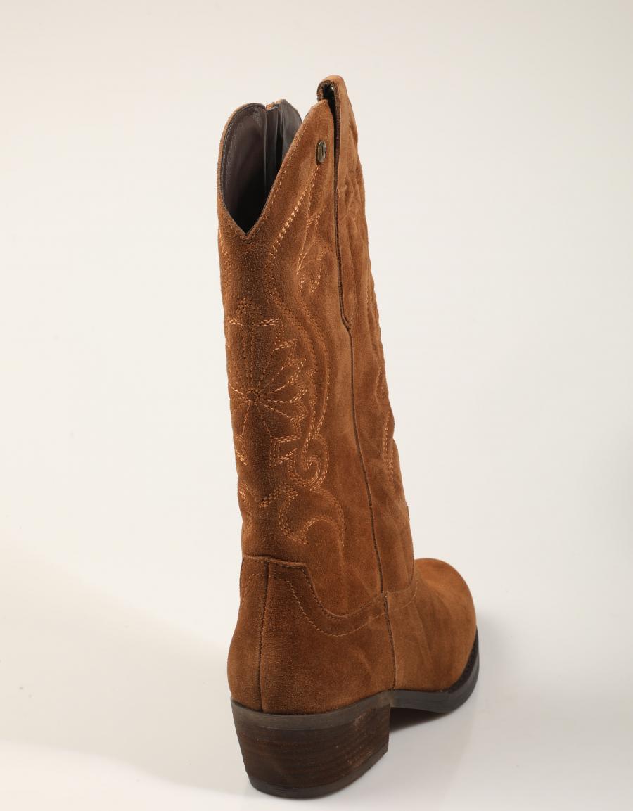 BOTINES TOP 3 CAMEL en color Cuero