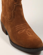BOTINES TOP 3 CAMEL en color Cuero