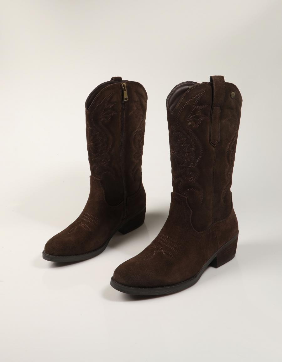 BOTINES TOP 3 BOTIN CAMPERO MOKA en color Marron