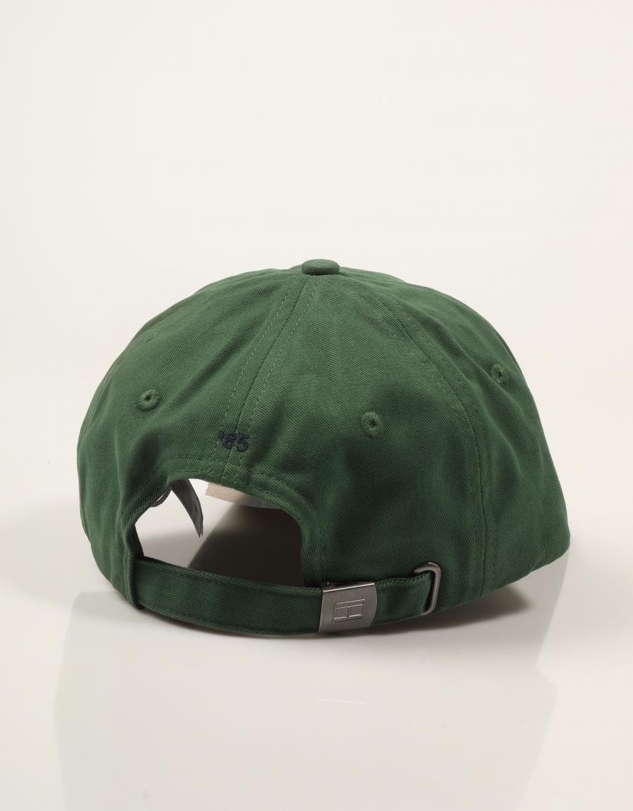 GORRA TOMMY HILFIGER FALG 85 GREEN AM0AM12531 en color Kaki