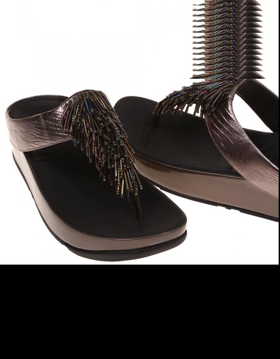 FITFLOP CHA CHA en Plata Grabado sandalias Fitflop originales