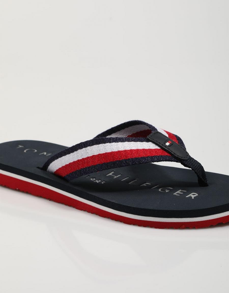 chanclas outlet TOMMY HILFIGER Tommy Ribbon Flat Azul marino 75004